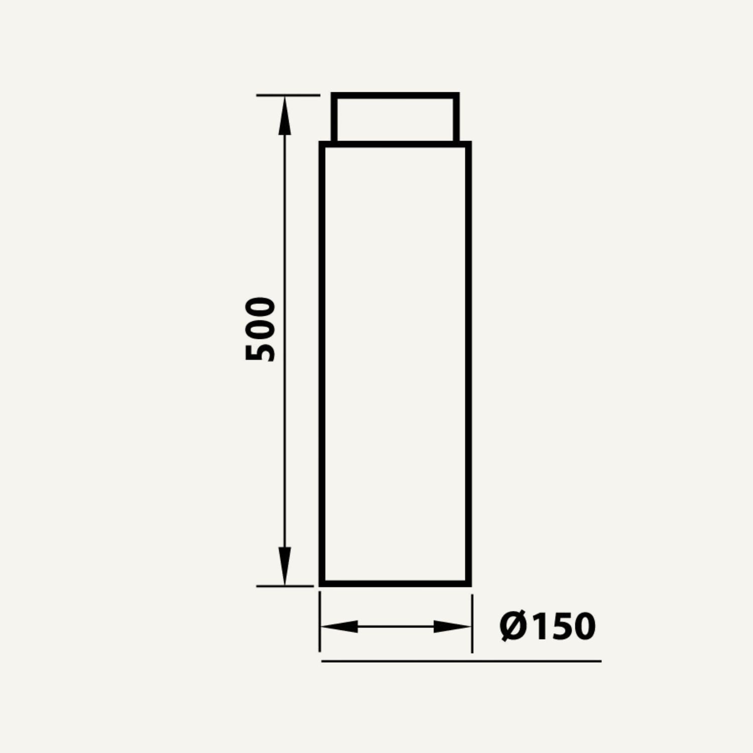 Lige rør 500 mm