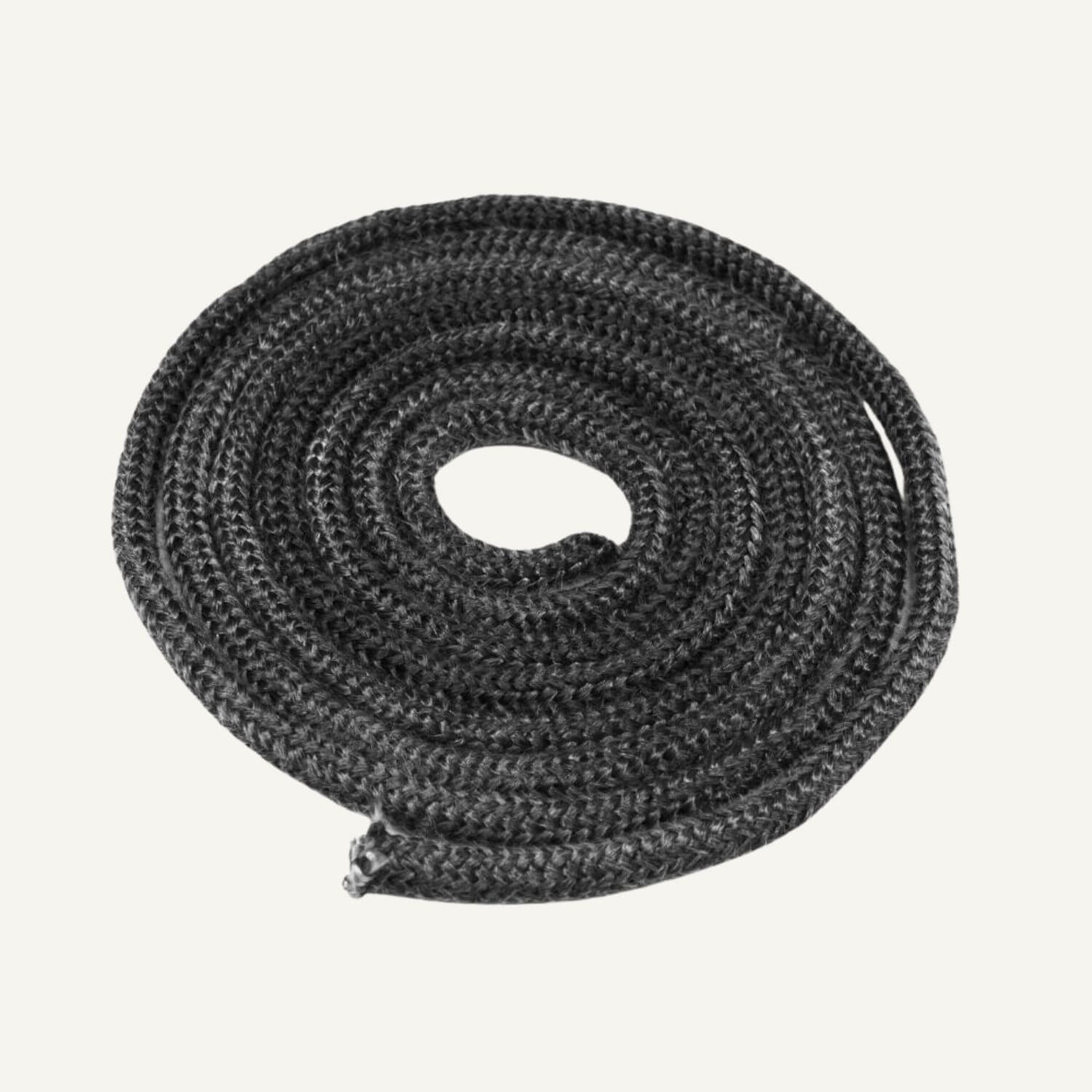 Fiberglass gasket, black, round Ø8 mm
