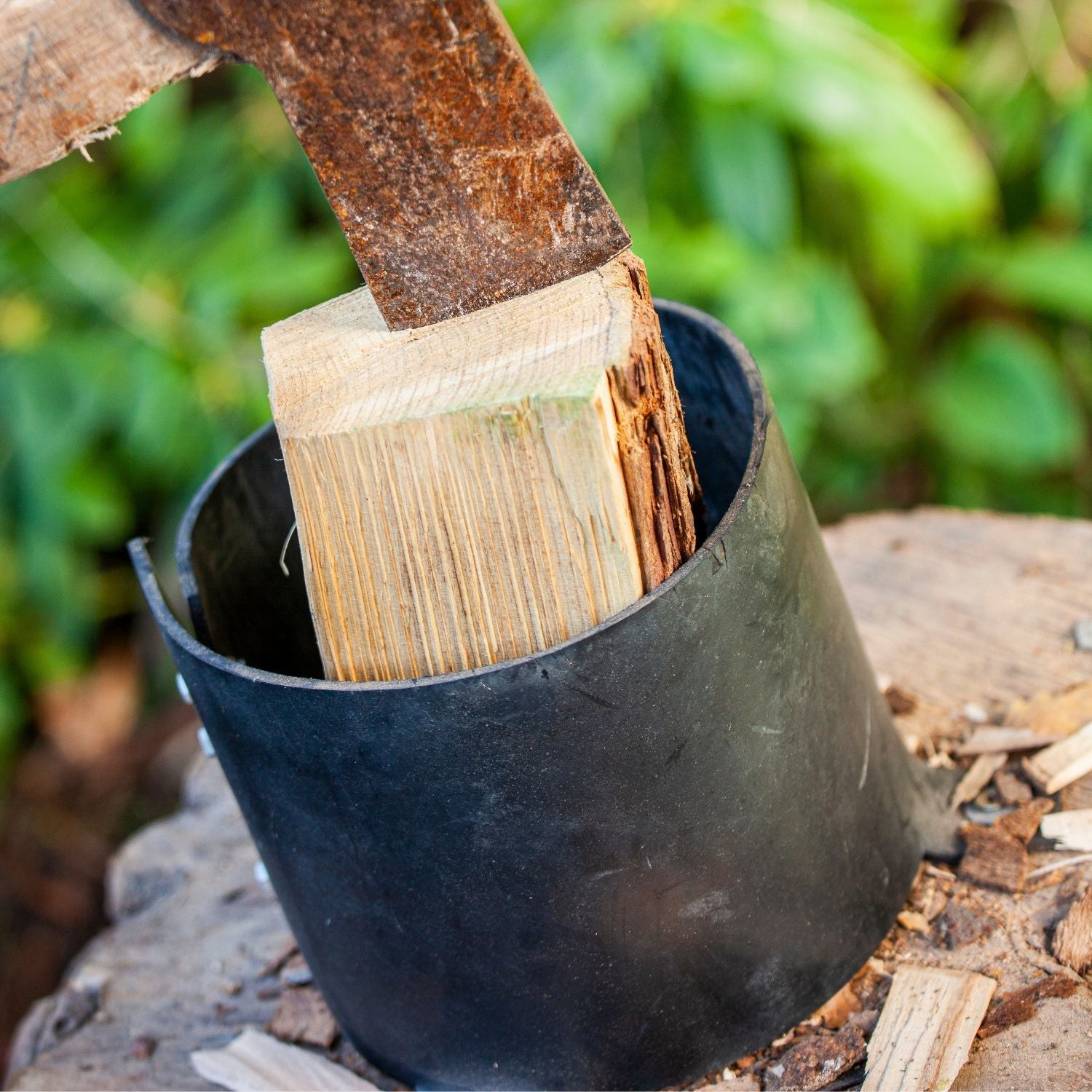 Close-up af kindling splitter i gummi