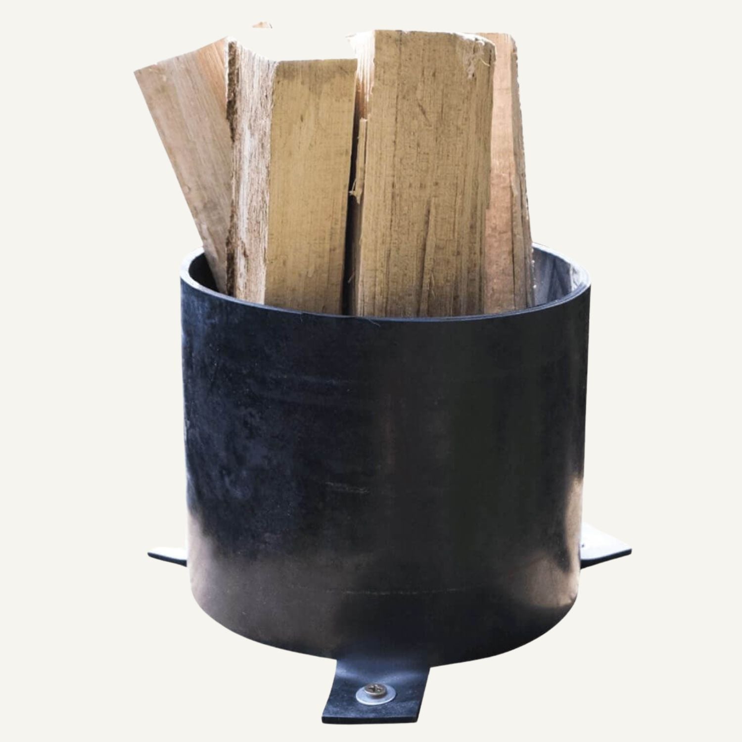 Kindling splitter i gummi med træ i