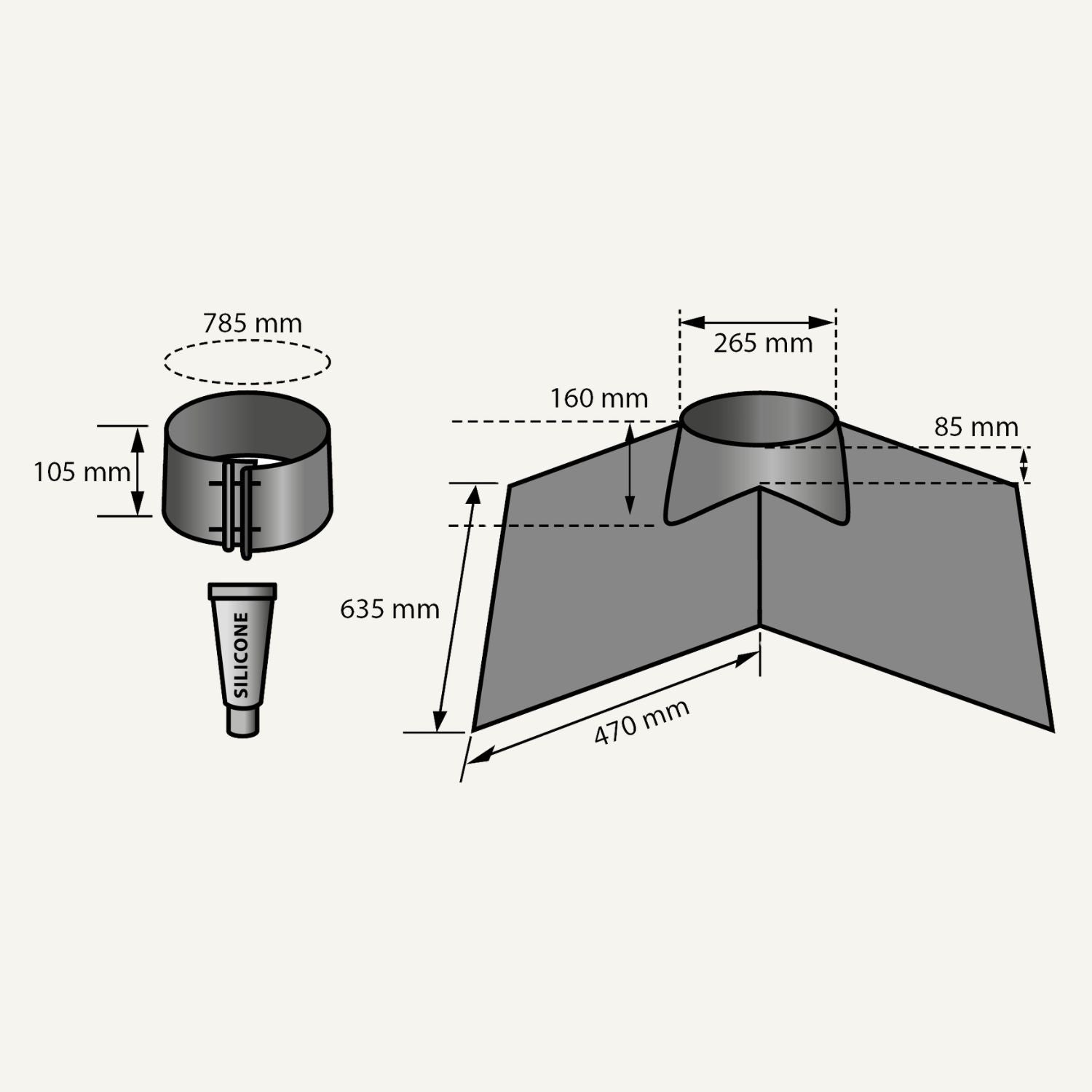 Illustration af taginddækning af eco flex