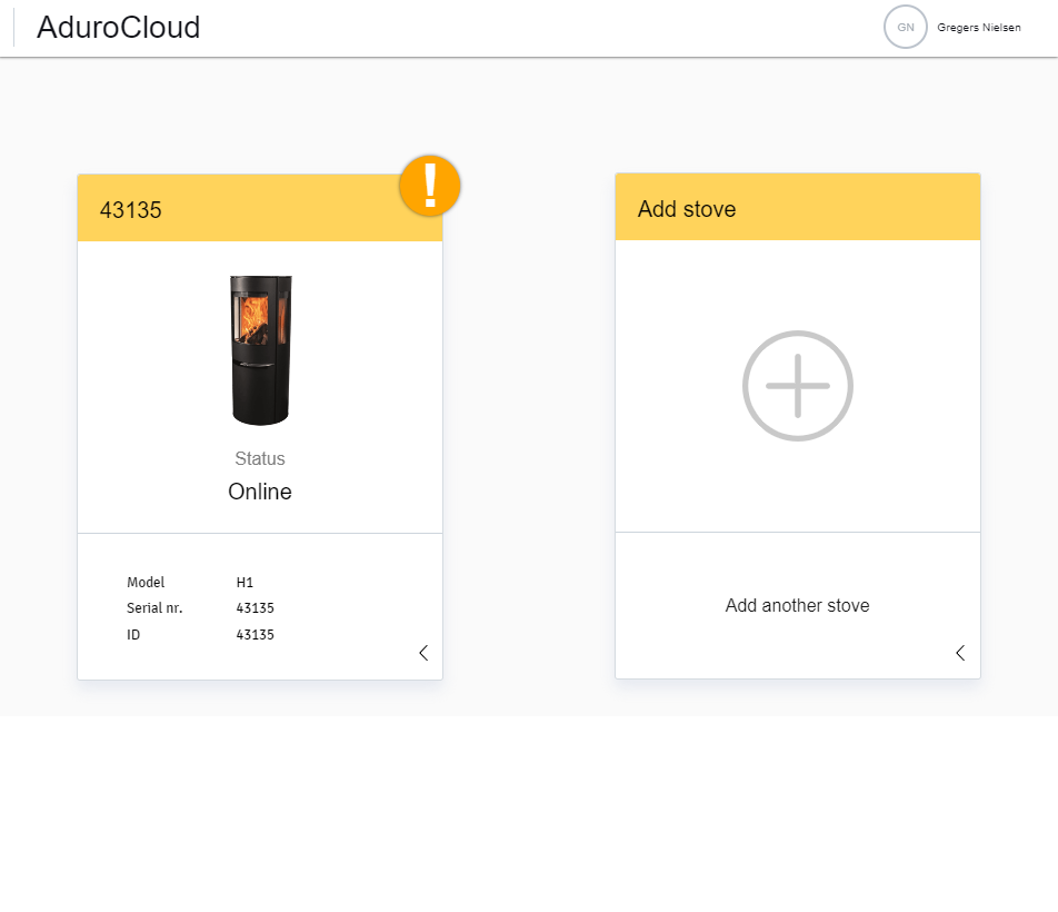 Tilføj ovn i Aduro Cloud