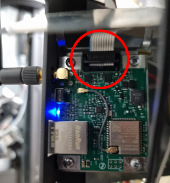 Markering af forbindelsen til Wi-fi modulet på P1 og P4-serien