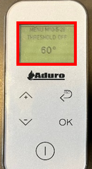 Markering af temperatur på fjernbetjenings til P5