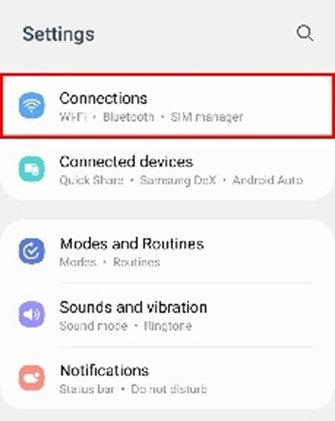 Markering af forbindelser på smartphone