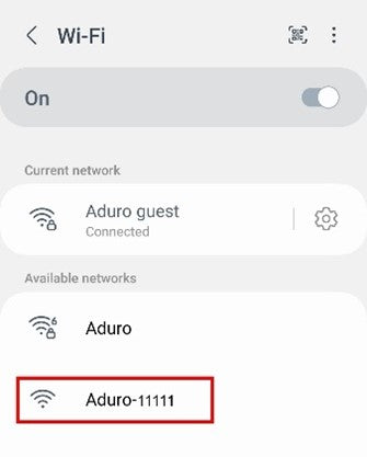 Markering af Wi-Fi navn på smartphone