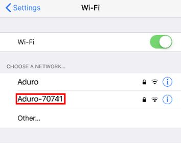 Markering af Wi-Fi navn på smartphone