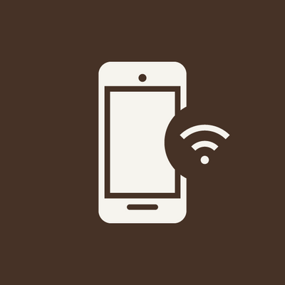 Illustration af telefon med forbindelse til Wi-Fi