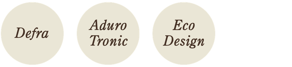 Ikoner: Defra, Aduro-tronic, Eco design