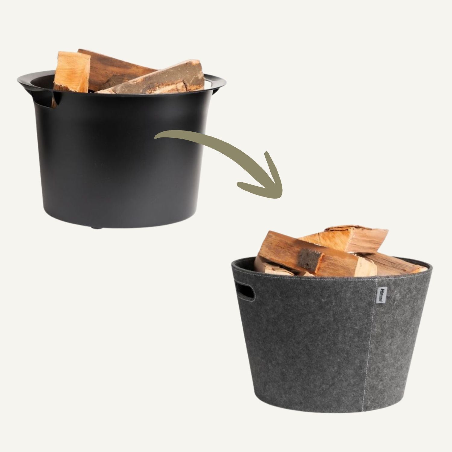 Firewood Basket Set, felt